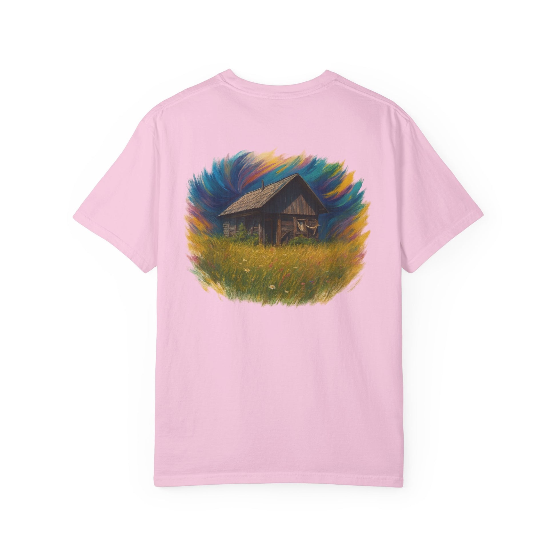 Rustic Landscape T-shirt | Relaxed Fit Tee, Casual Wear, Nature Lover Gift, Summer Outing Top, Eco-Friendly Apparel - TRV
