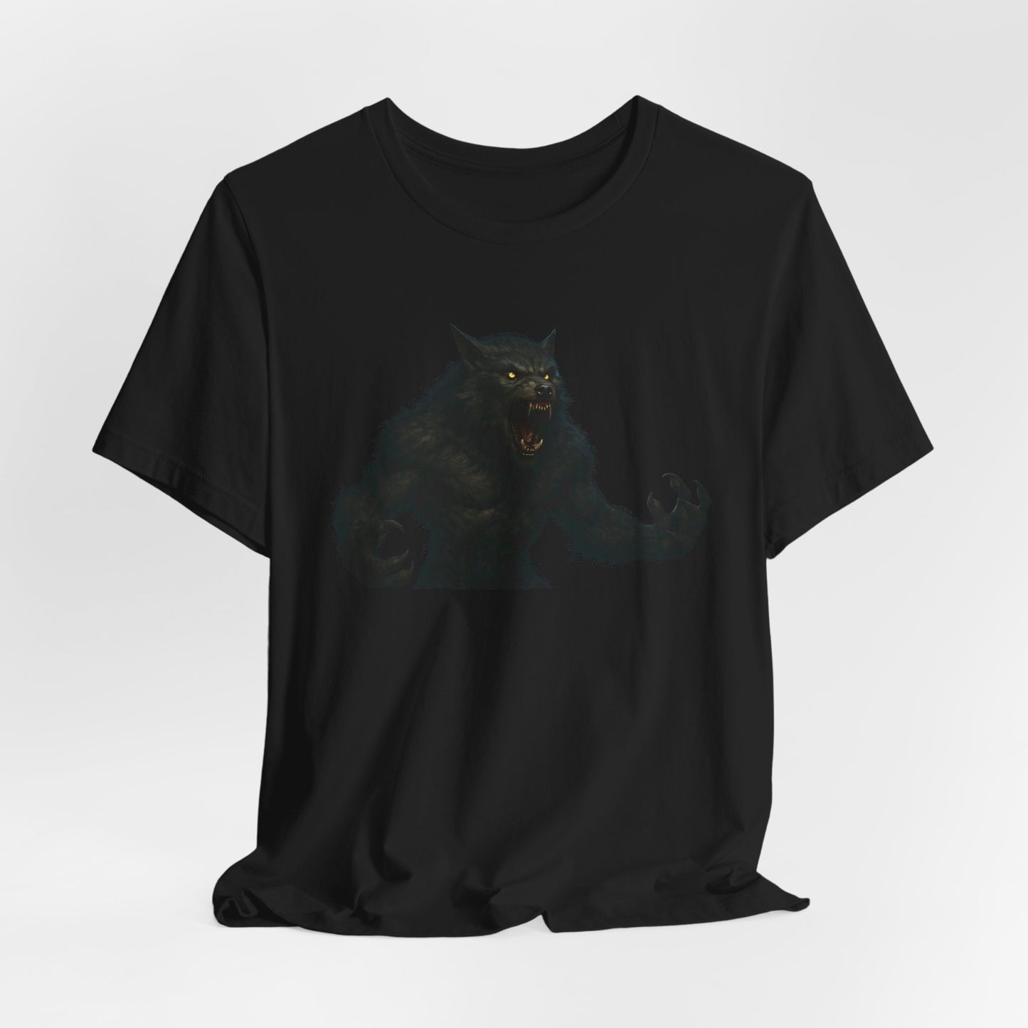 Werewolf Graphic Tee - Unisex Jersey Short Sleeve Shirt, Gift for Halloween, Casual Outfit, Animal Apparel, Unique T-Shirt