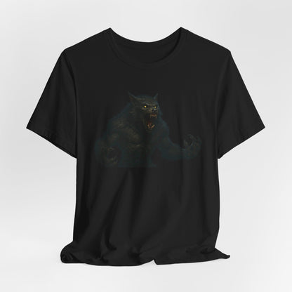 Werewolf Graphic Tee - Unisex Jersey Short Sleeve Shirt, Gift for Halloween, Casual Outfit, Animal Apparel, Unique T-Shirt