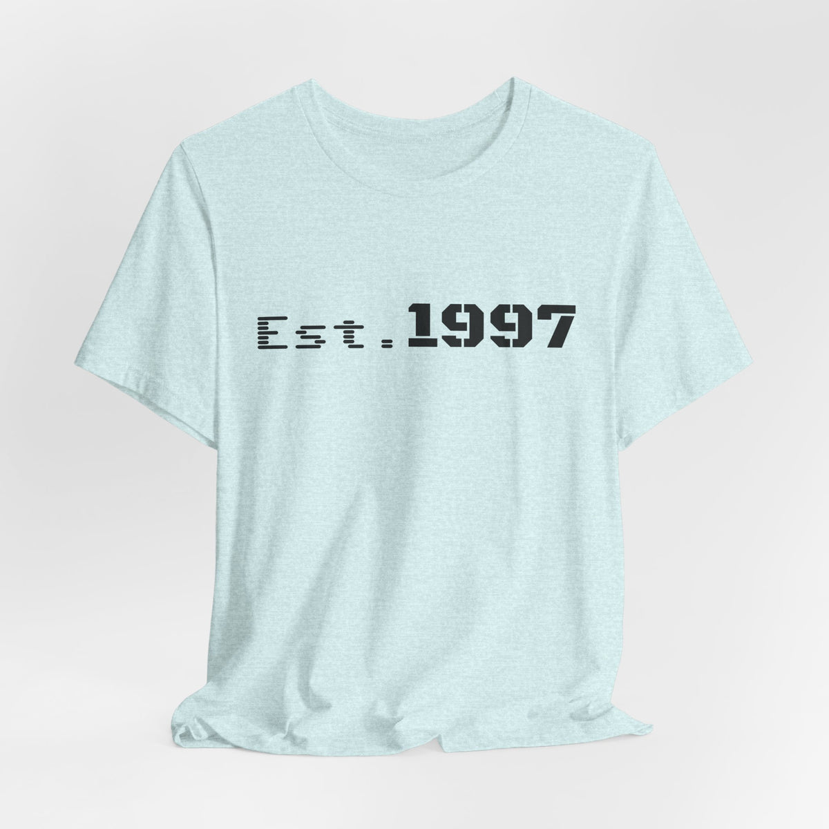 Vintage 1997 Established T-Shirt by Printify featuring a classic design and bold "Est. 1997" print on comfortable cotton fabric.