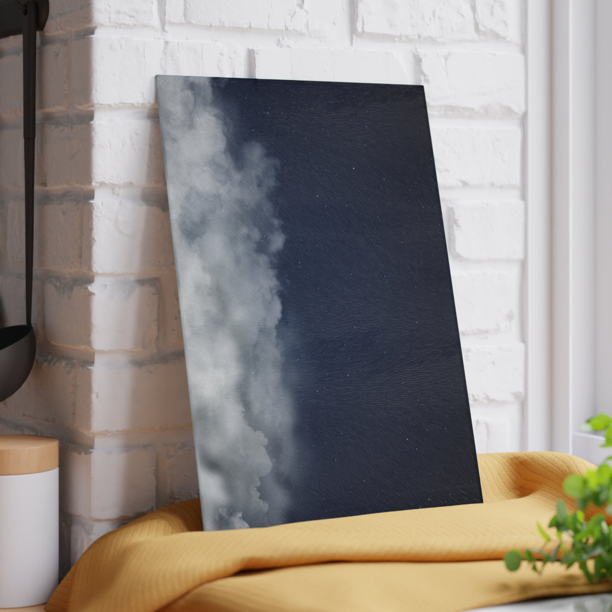 Cloudscape Glass Cutting Board – Moody Sky Kitchen Prep Board