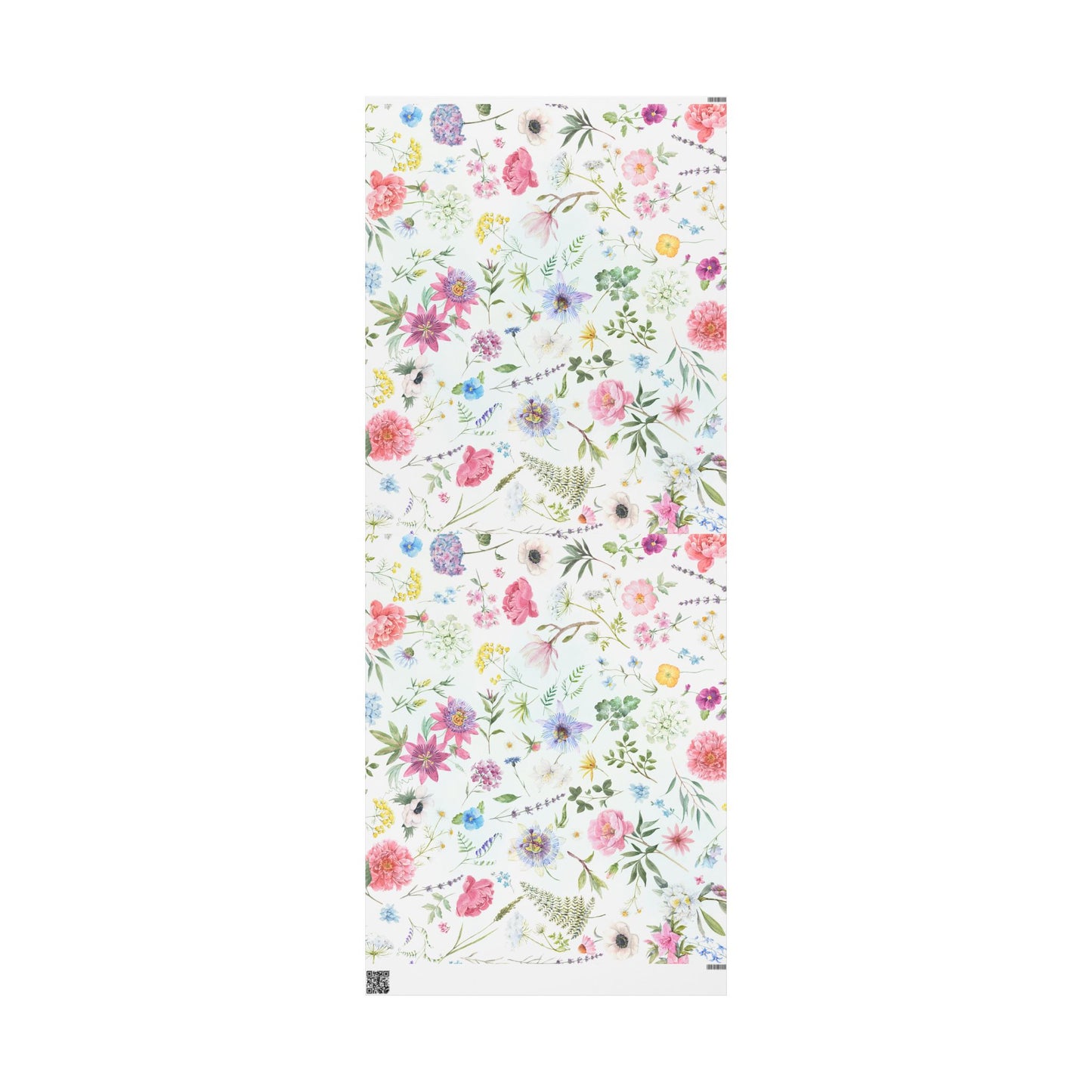 Floral Peony Wrapping Paper Roll — Watercolor Garden Gift Wrap for Mother's Day & Spring Celebrations