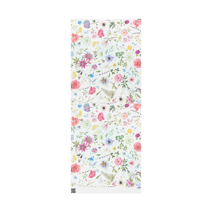 Floral Peony Wrapping Paper Roll — Watercolor Garden Gift Wrap for Mother's Day & Spring Celebrations