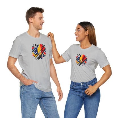 Artistic Heart Unisex Jersey Tee - Vibrant Graphic Tee, Casual Wear, Gift for Art Lovers, Birthday Surprise, Everyday Comfort - TRV