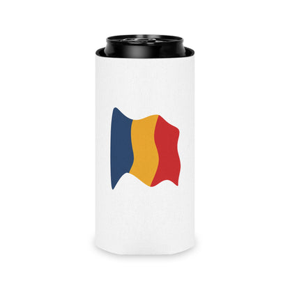 Romania Flag Can Cooler - Fun Drink Insulator, Perfect for Parties, BBQs, Sporting Events, Patriotic Celebrations, Golf Outings - TRV