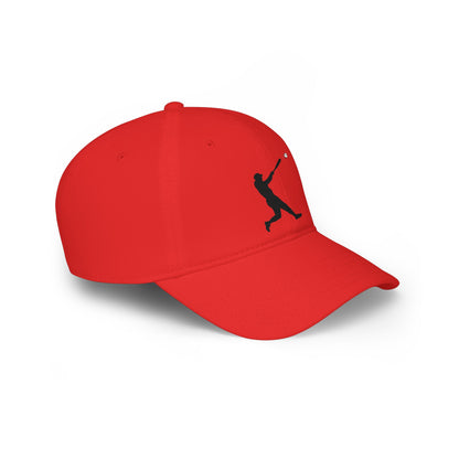 Silhouette Batter baseball cap by Printify, navy blue hat with white batter silhouette design on front, casual headwear for sports fans.