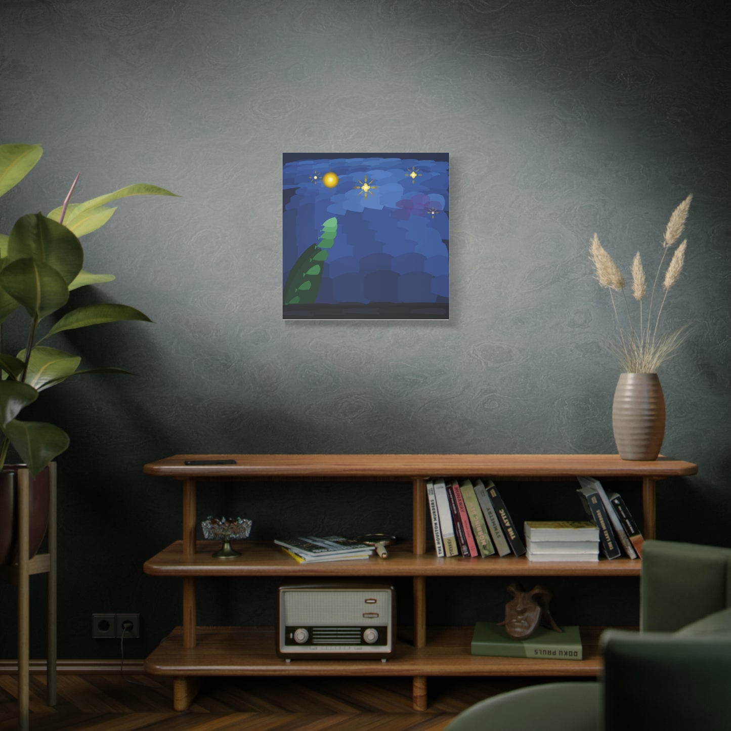 Starry Night Vortex Matte Canvas Stretched 1.25" | Impasto Brushstroke Reproduction