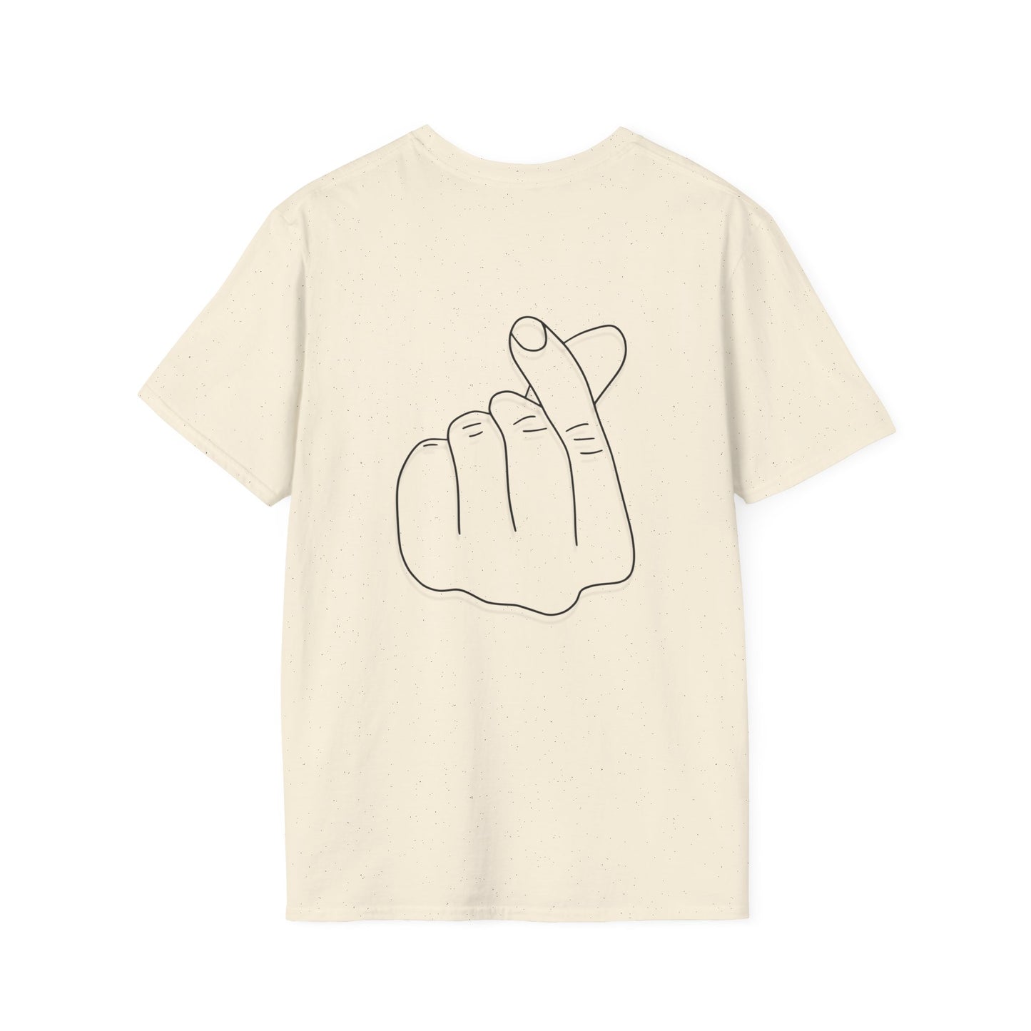 Trendy Unisex Softstyle T-Shirt with Love Hand Gesture Design
