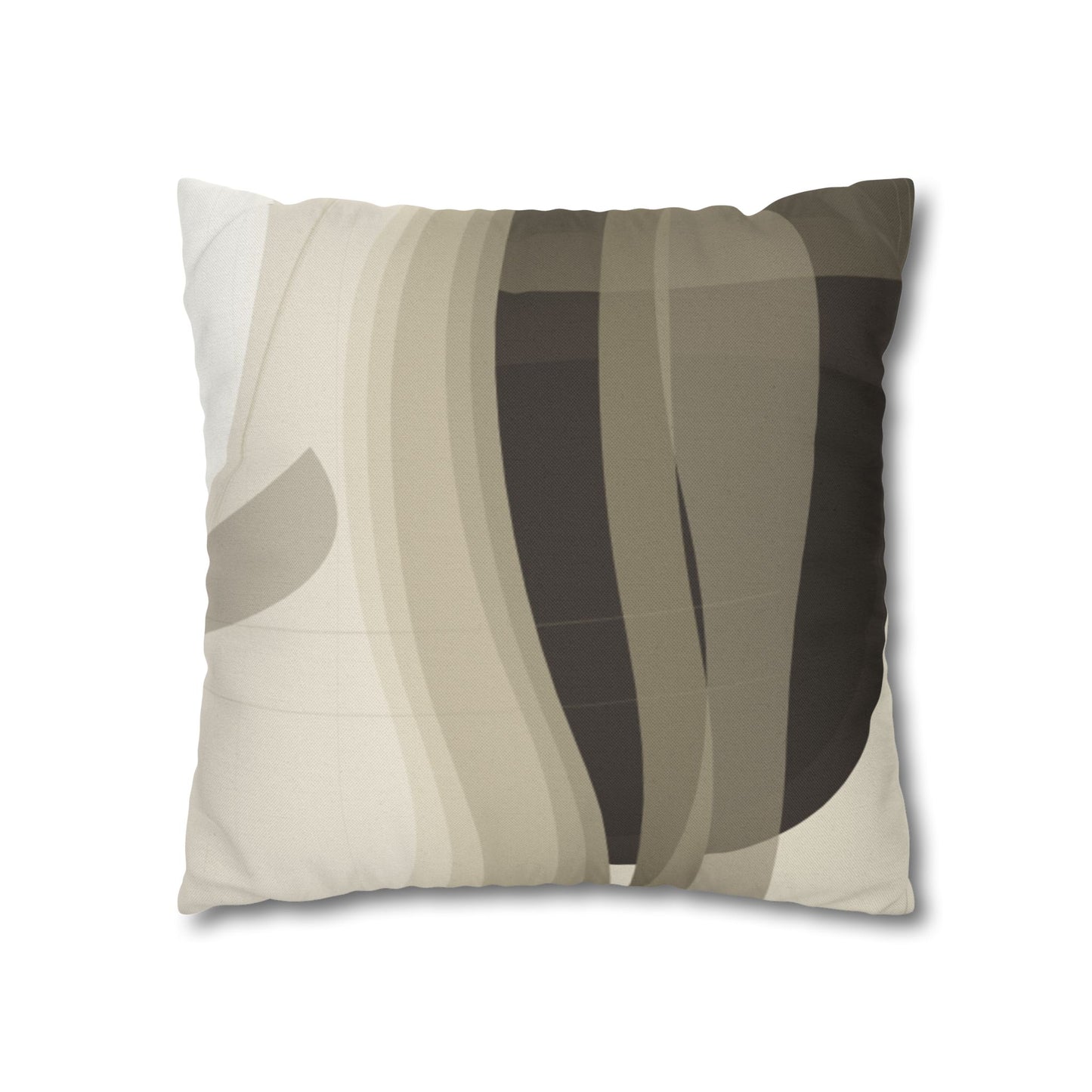 Abstract Neutral Leaf Artwork Pillowcase | Square Pillowcase