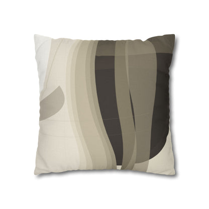 Abstract Neutral Leaf Artwork Pillowcase | Square Pillowcase