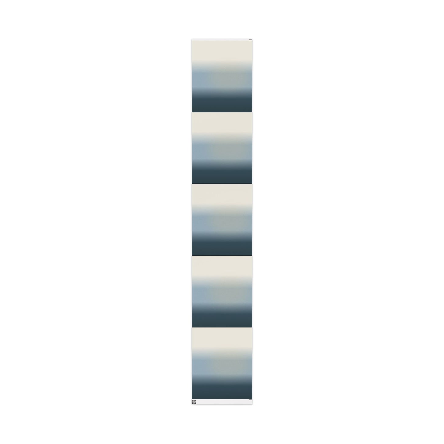 Gradient Ombre Wrapping Paper Roll — Coastal Blue to Cream Gift Wrap