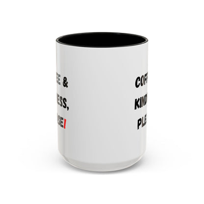 Coffee & Kindness Mug - Inspirational Coffee Cup, Gift for Friends, Office Decor, Encouragement, Morning Motivation