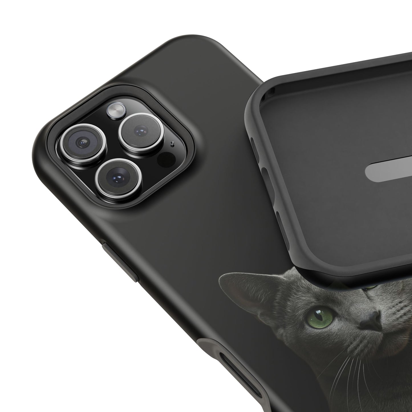 Russian Blue Cat Phone Case — Magnetic Impact-Resistant iPhone Cover