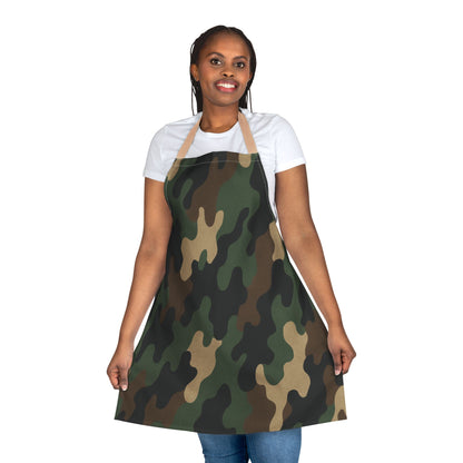 Camo Kitchen Apron, Cooking Gift for Him or Her, BBQ Apron with 5-Color Straps