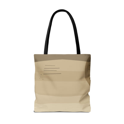 Abstract Neutral Waves Tote Bag | Geometric Circle Pattern