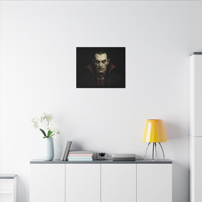 Gothic Vampire Canvas Wall Art, Spooky Decor, Halloween Home Accent, Creepy Art Piece, Horror Themed Gift