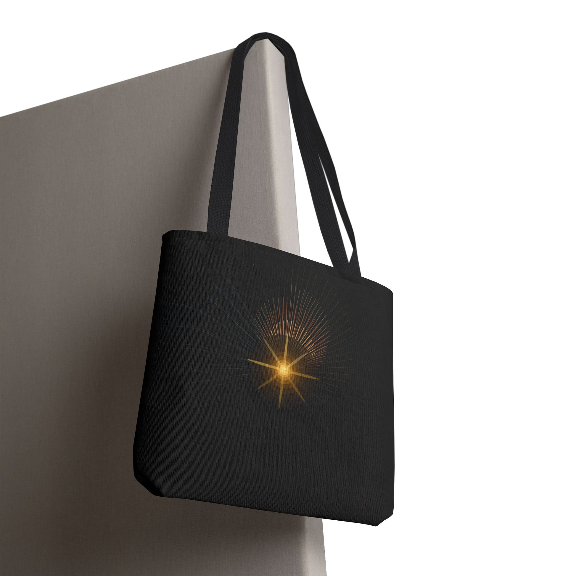 Radiant Starburst Tote Bag | Golden Light Celestial Design - TRV