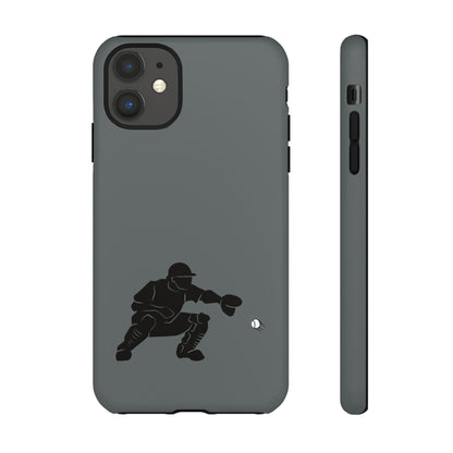 Printify baseball catcher phone case, a durable protective cover featuring a baseball catcher design for iPhone and Android devices.