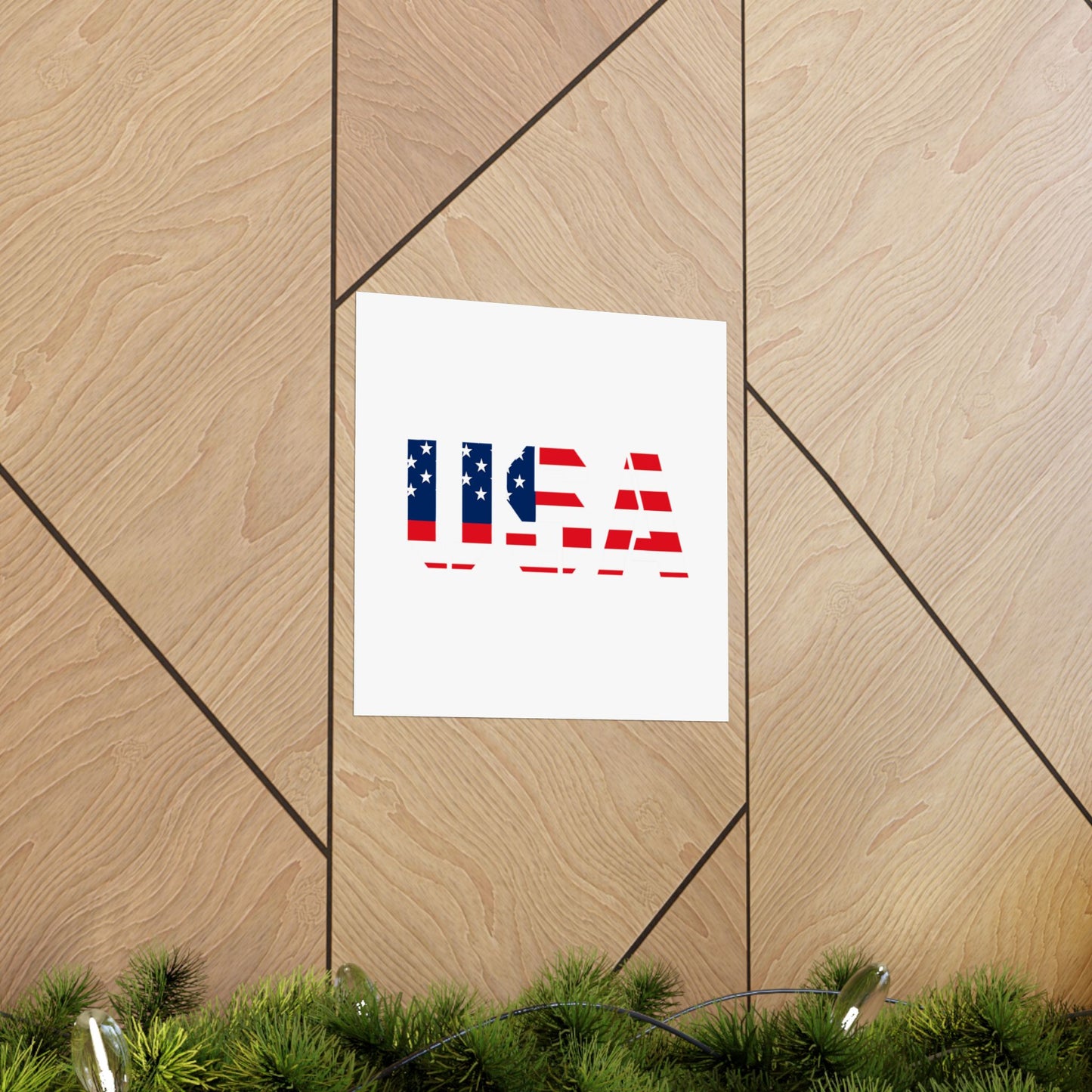 USA Patriotic Wall Art Poster, Red White Blue Home Decor, Fourth of July Decoration, American Flag Art, Independence Day Gift