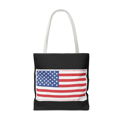 Patriotic Tote Bag, American Flag Carryall, Beach Bag, Reusable Shopping Tote, Independence Day Gift - TRV