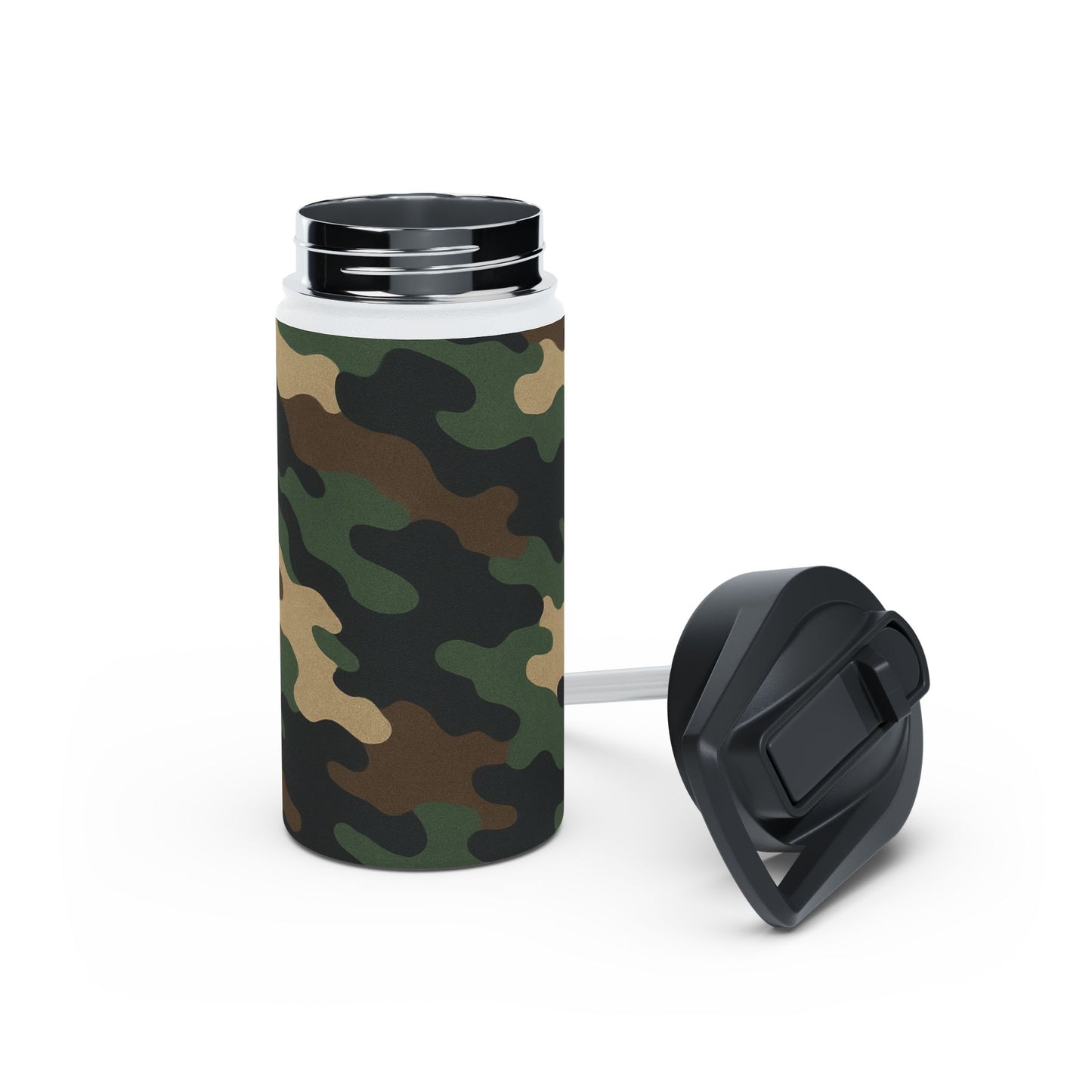 Camo Stainless Steel Water Bottle — Insulated Outdoor Bottle
