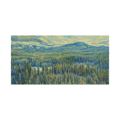 Scenic Landscape Canvas Print, Rustic Home Decor, Wall Art for Nature Lovers, Gift for Art Enthusiasts, Serene Forest Artwork - TRV