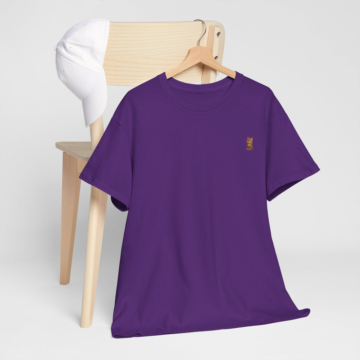 Brown kitten graphic T-shirt for cat lovers, featuring a cute kitten design on a comfortable Printify T-shirt.