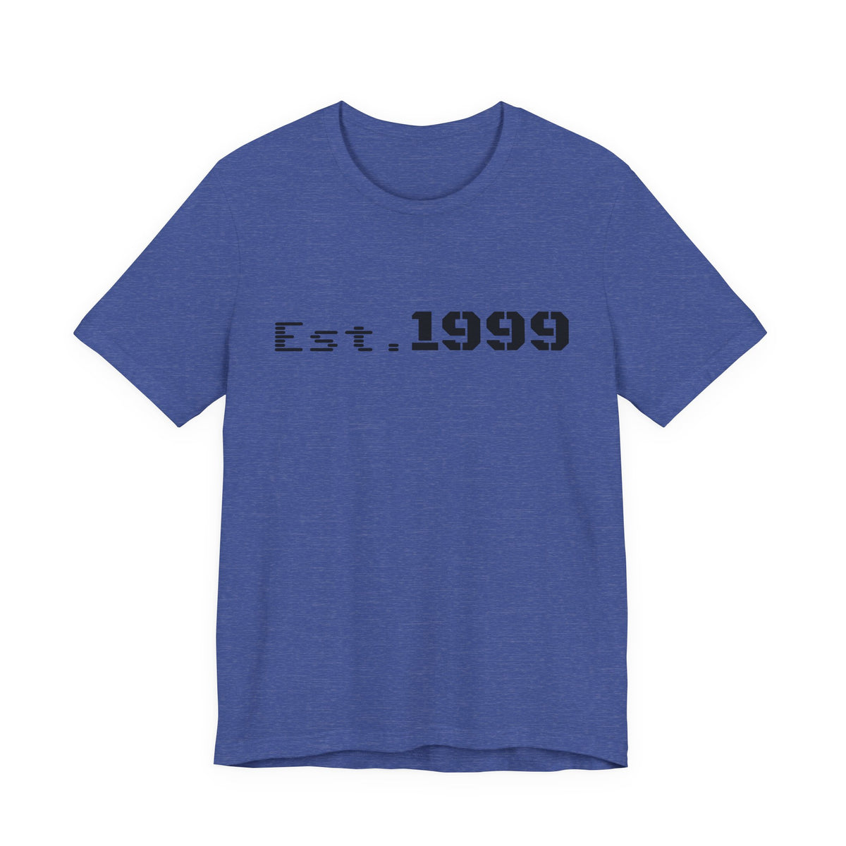 Vintage minimalist Est. 1999 T-shirt by Printify featuring clean design and bold birth year text on soft fabric.