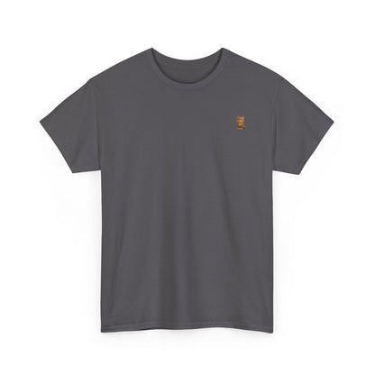 Brown kitten graphic T-shirt for cat lovers, featuring a cute feline design on a comfortable Printify T-shirt.