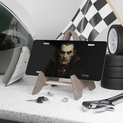 Vampire-Themed Vanity Plate | Halloween Decor, Car Accessories, Unique Gift, Spooky Decor, Gothic Style - TRV