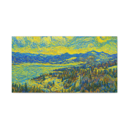 Vibrant Canvas Art, Framed Wall Decor, Modern Home Decor, Landscape Painting, Gift for Art Lovers, Art for Living Room