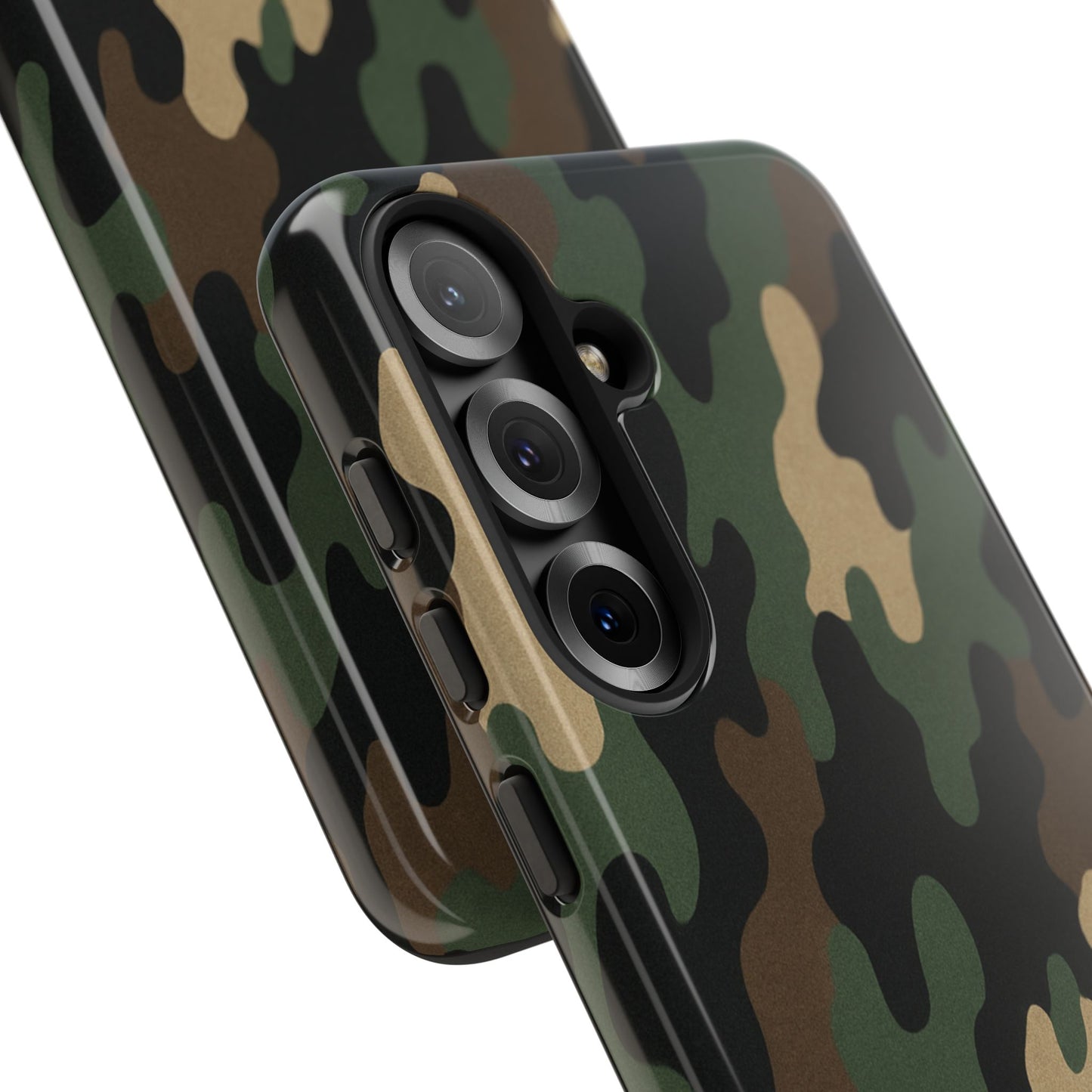 Camouflage tough phone case by Printify featuring rugged camo design and durable protective material for smartphones.