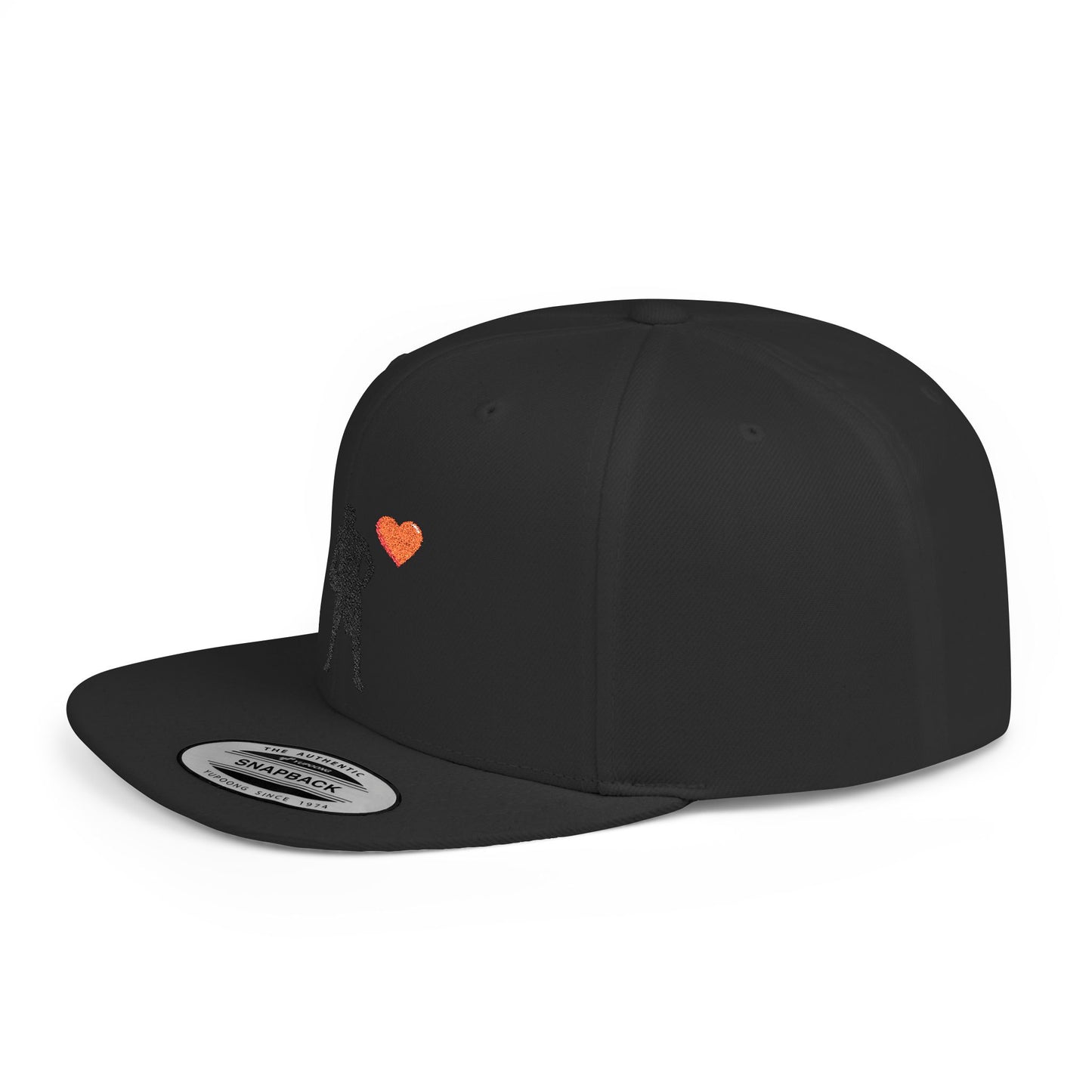Sporty Love Flat Bill Snapback Hat – Adjustable Cap for Athletes, Casual Wear, Gifts for Sports Fans, Basketball Enthusiasts, Unique - TRV
