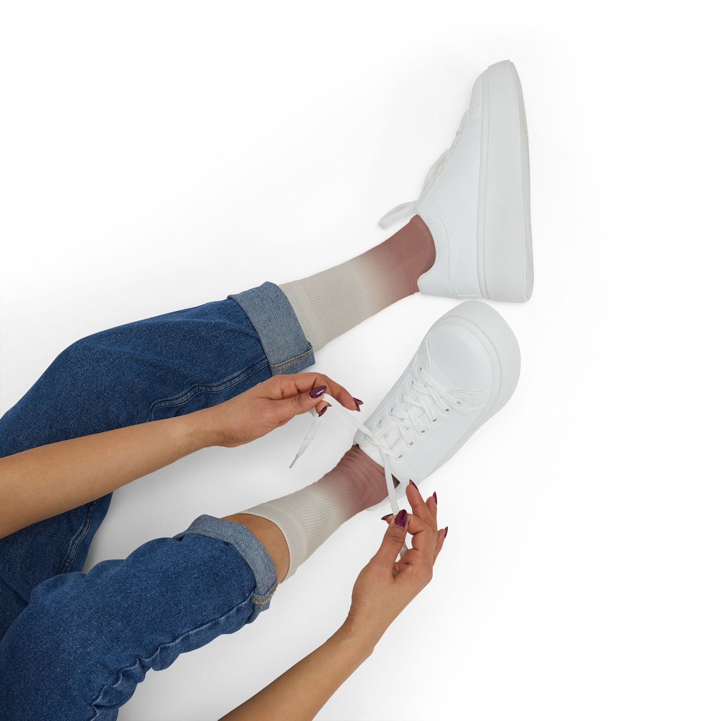 Neutral Ombre Gradient Socks | Sublimation Socks