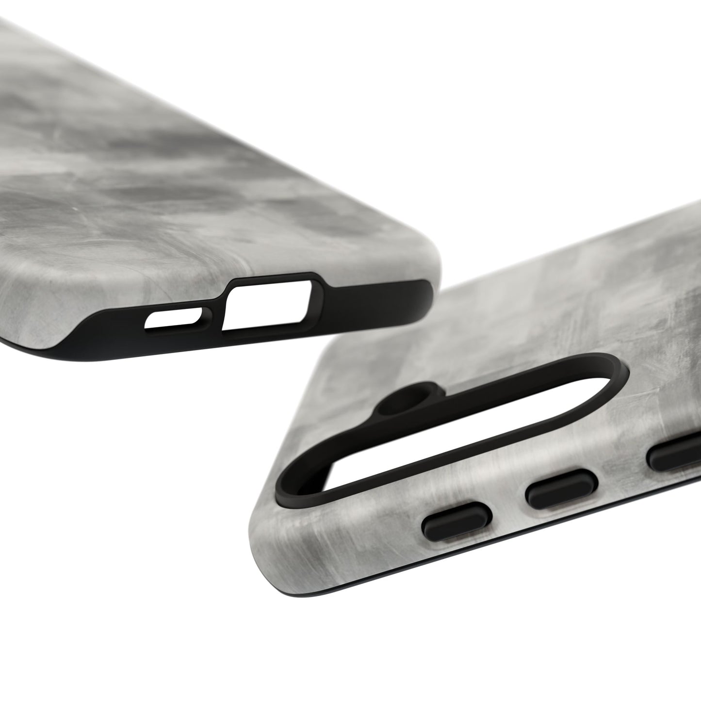 Abstract gray grid design phone case for iPhone, tough protective cover by Printify with modern geometric pattern.