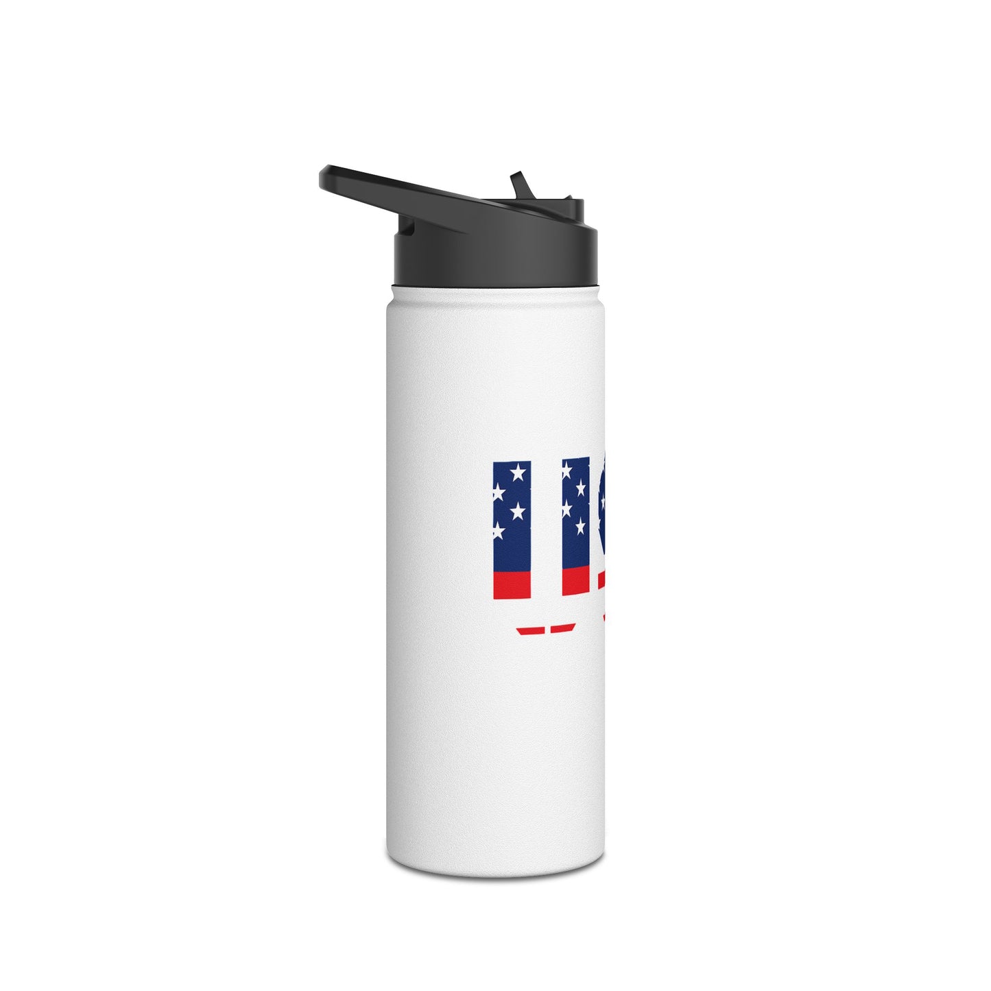 USA Flag Stainless Steel Water Bottle — Patriotic Travel Flask