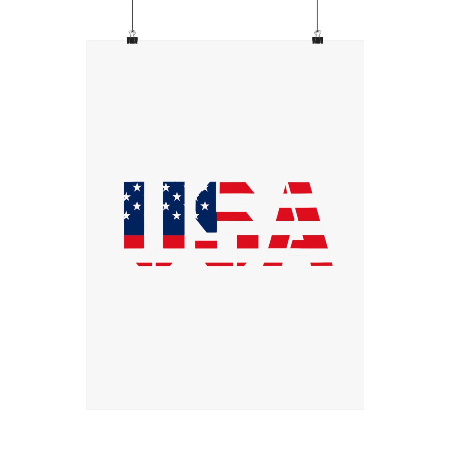 USA Patriotic Wall Art Poster, Red White Blue Home Decor, Fourth of July Decoration, American Flag Art, Independence Day Gift