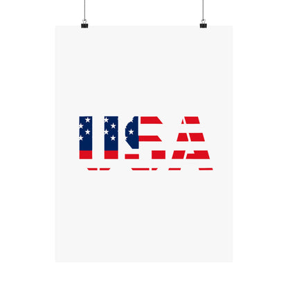 USA Patriotic Wall Art Poster, Red White Blue Home Decor, Fourth of July Decoration, American Flag Art, Independence Day Gift