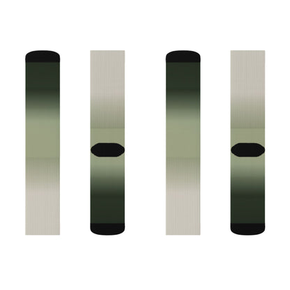 Green Ombre Gradient Socks | Sublimation Socks