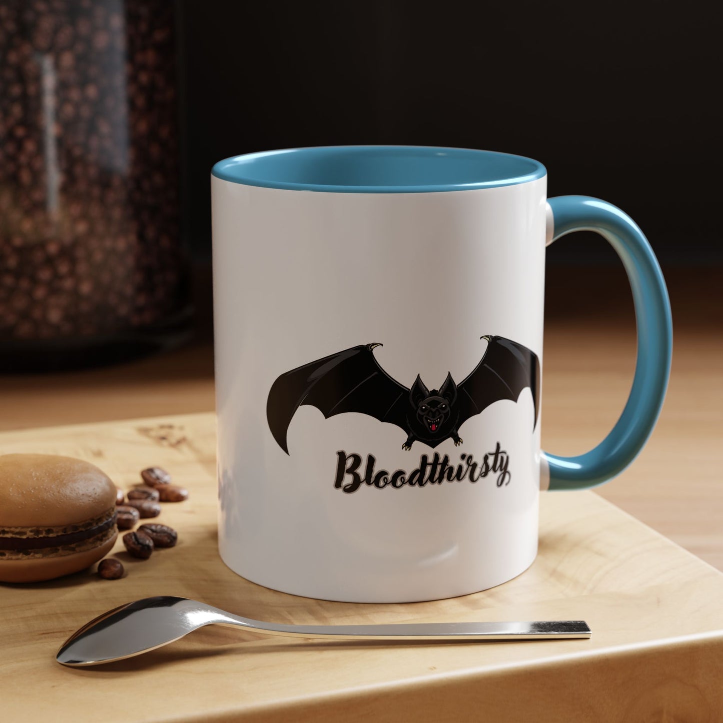 Bloodthirsty Bat Coffee Mug - Unique Halloween and Gothic Accents