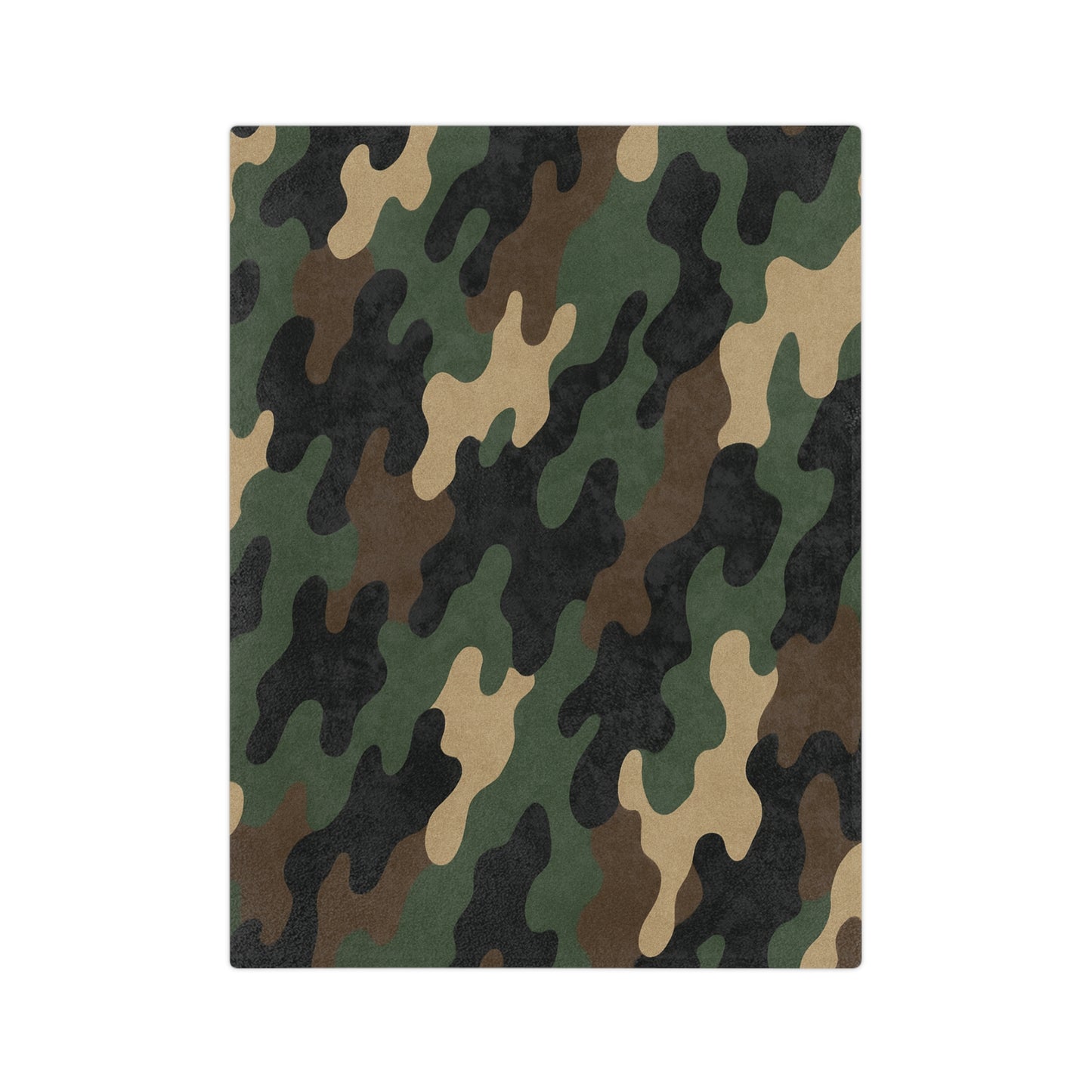 Cozy Camo Velveteen Microfiber Blanket - Soft, Warm, Perfect for Camping, Outdoors, Military Theme, Home Decor, Gift Idea - TRV