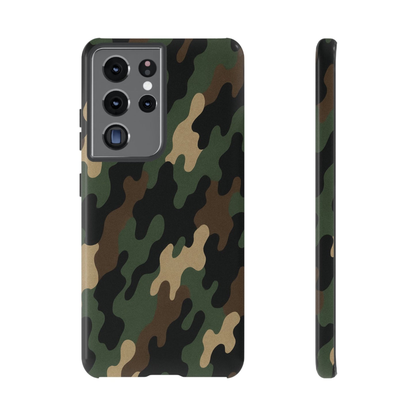 Camouflage tough phone case by Printify with rugged camo design, providing durable protection for smartphones.