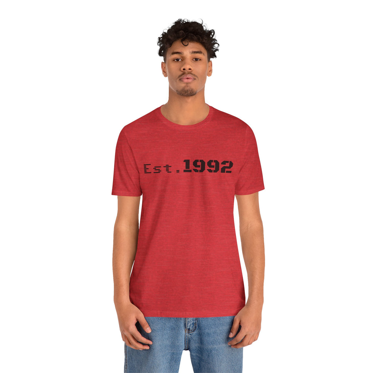 Retro vintage Est. 1992 T-shirt by Printify, featuring classic design and bold birth year print on comfortable cotton fabric.