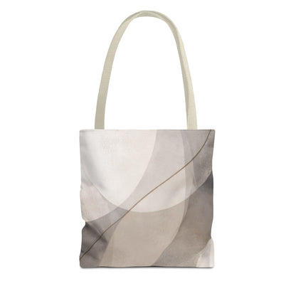 Neutral Abstract Watercolor Waves Tote Bag | All-Over Print