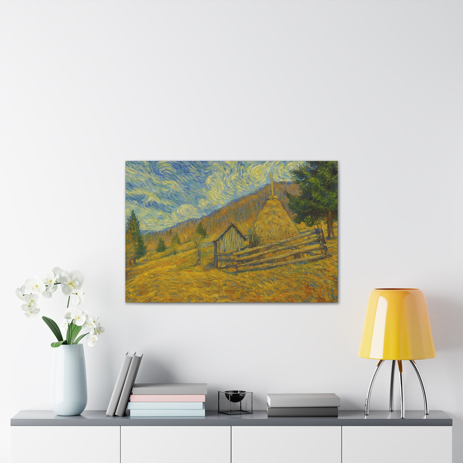 Vincent Van Gogh Inspired Canvas Print, Rustic Home Decor, Wall Art, Gift for Art Lovers, Country Landscape, Unique Art Piece - TRV