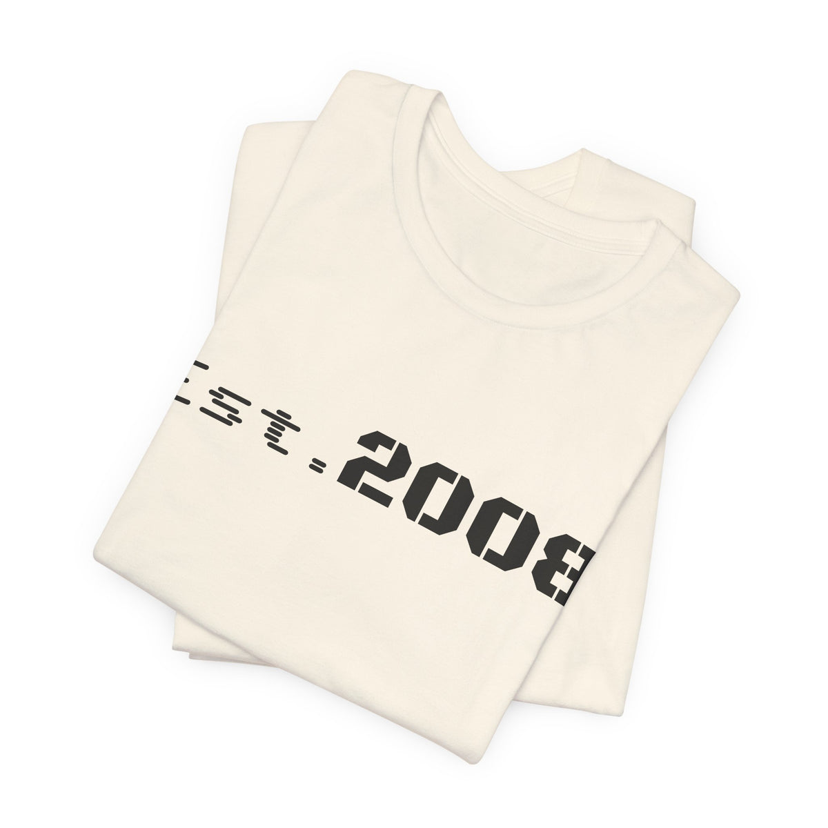 Gray Printify "Established 2008" graphic T-shirt featuring minimal design and bold text on soft cotton fabric.