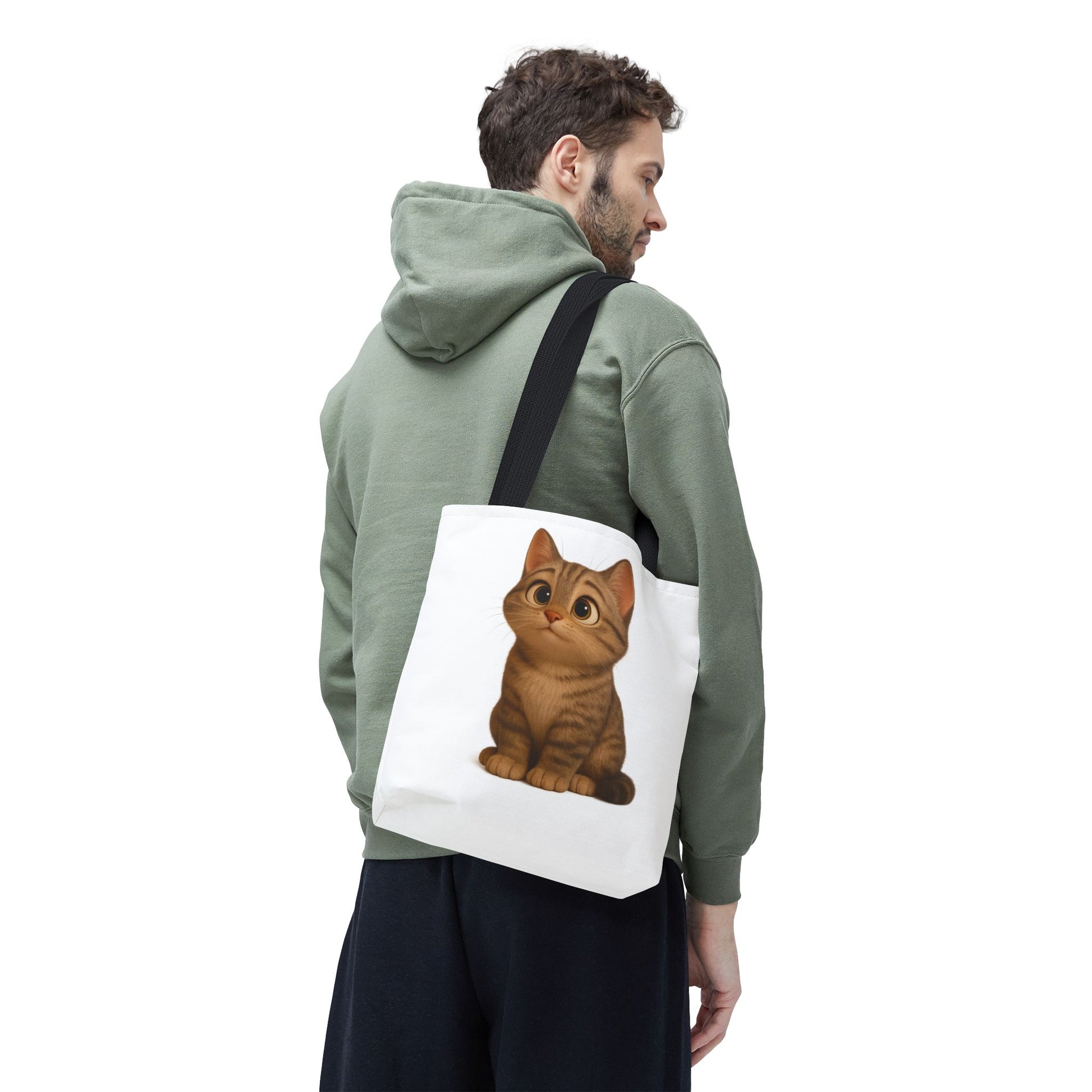 Cute Cat Tote Bag - Perfect for Animal Lovers, Eco-Friendly Carryall, Beach Bag, Shopping Tote, Gift for Cat Owners - TRV