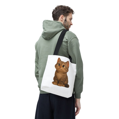 Cute Cat Tote Bag - Perfect for Animal Lovers, Eco-Friendly Carryall, Beach Bag, Shopping Tote, Gift for Cat Owners - TRV