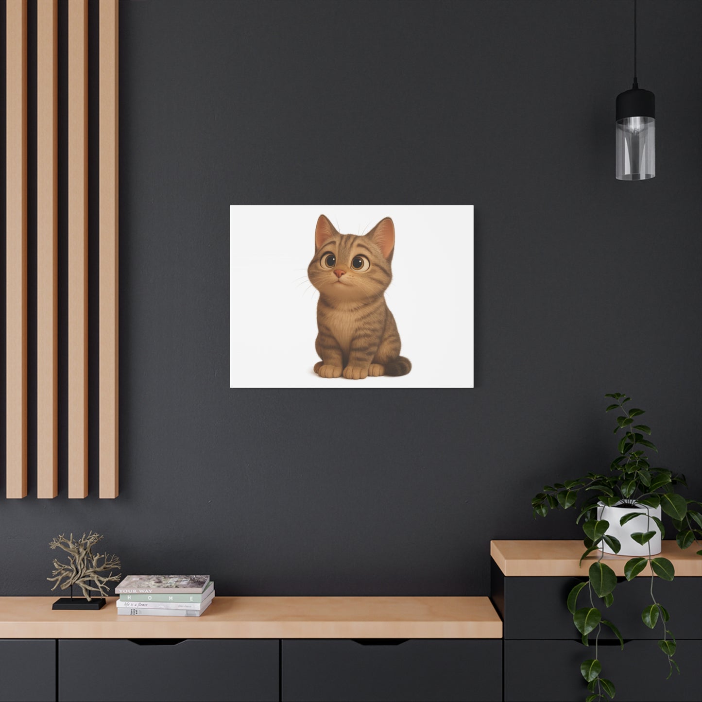Adorable Cat Canvas Art, Cute Cat Wall Decor, Pet Lover Gift, Nursery Wall Art, Animal Print, Modern Home Decor - TRV