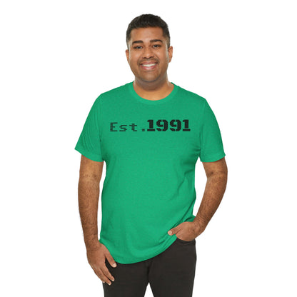 Unisex Vintage Est. 1991 Tee - Perfect Gift for Birthdays, Anniversaries, Throwback Fashion, Casual Wear, Milestone Celebrations